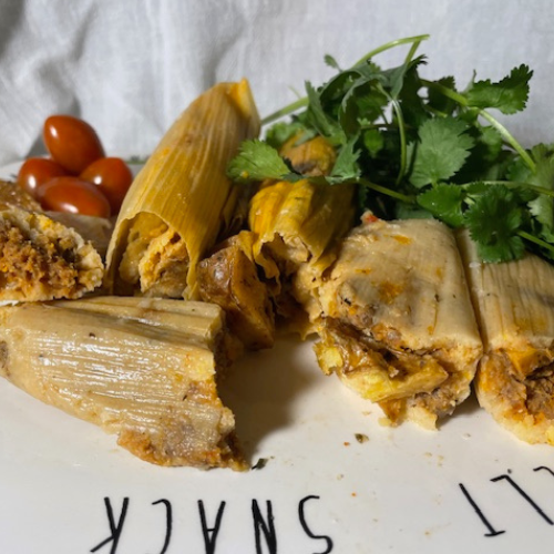 Deer Sausage,Potato and Cheese Tamales